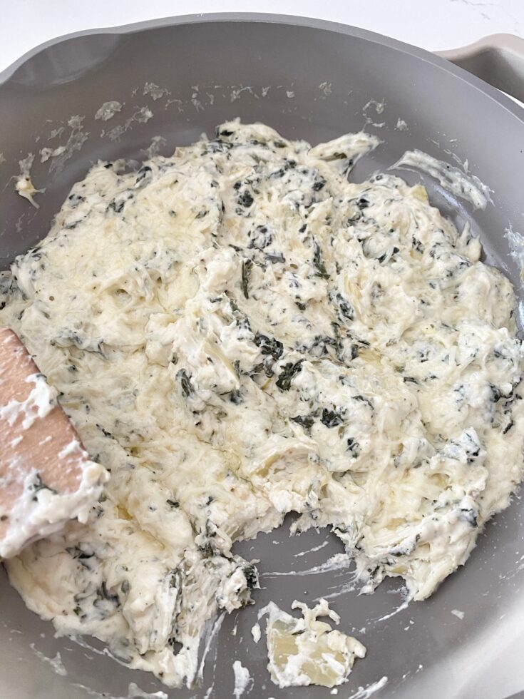Skillet Parmesan Spinach & Artichoke Dip