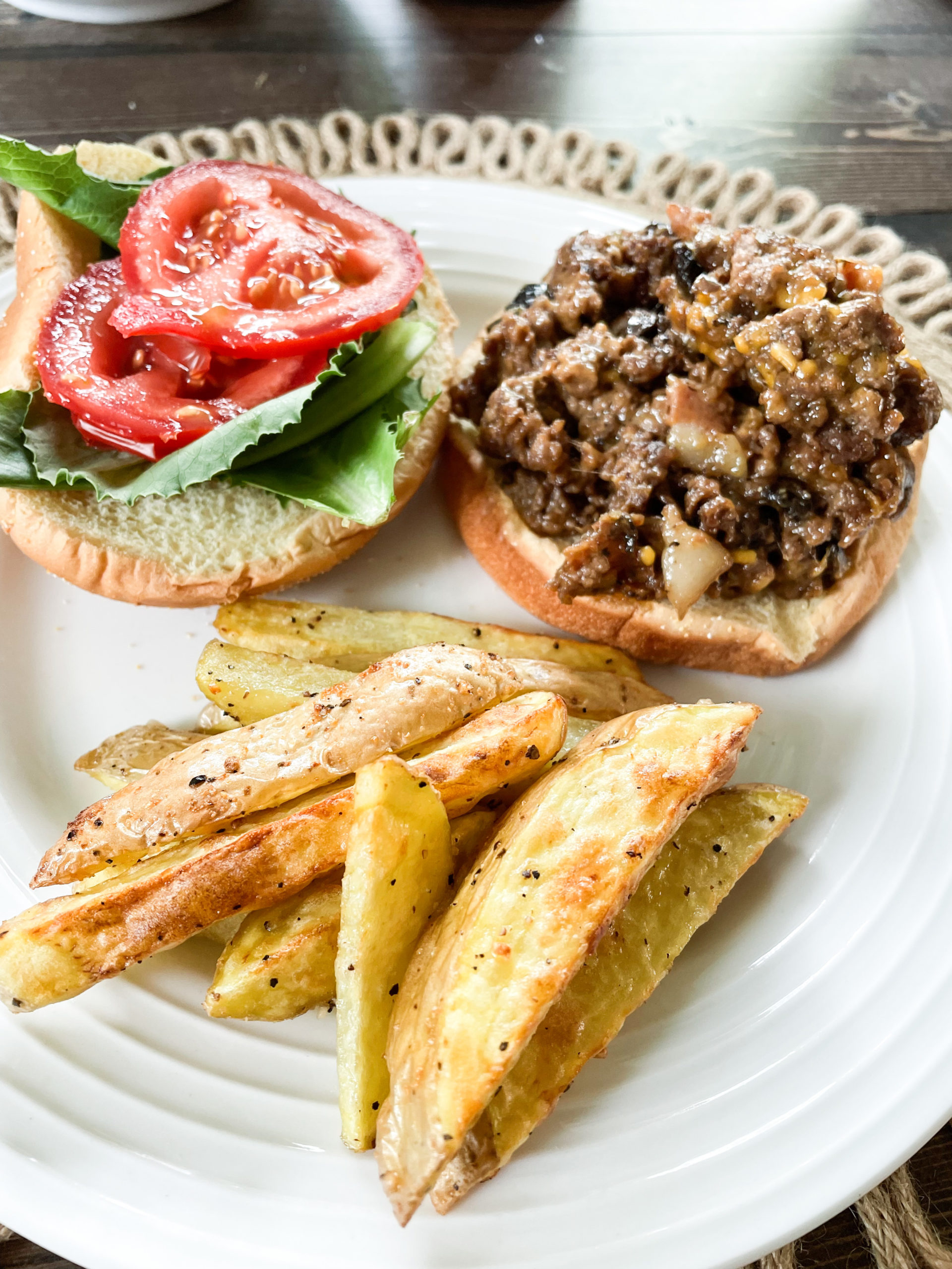 Bacon Mushroom Sloppy Joe Cheeseburgers