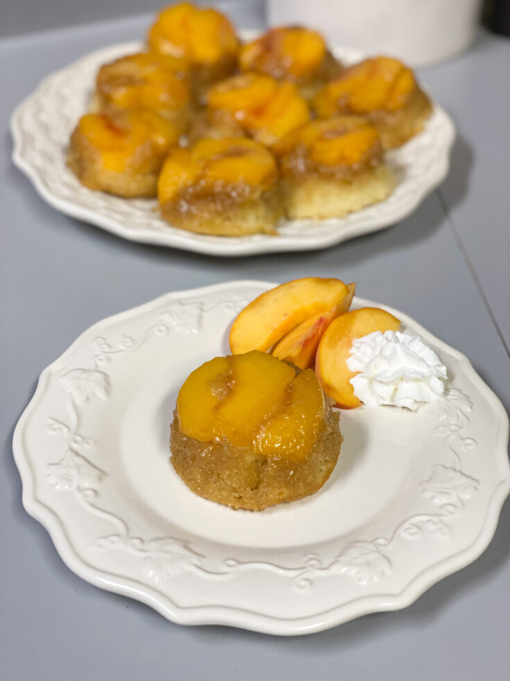 Peach Upside Down Cupcakes