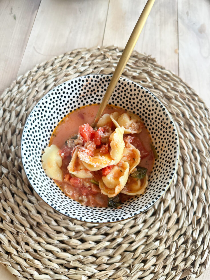 Creamy Sausage and Tortellini Soup