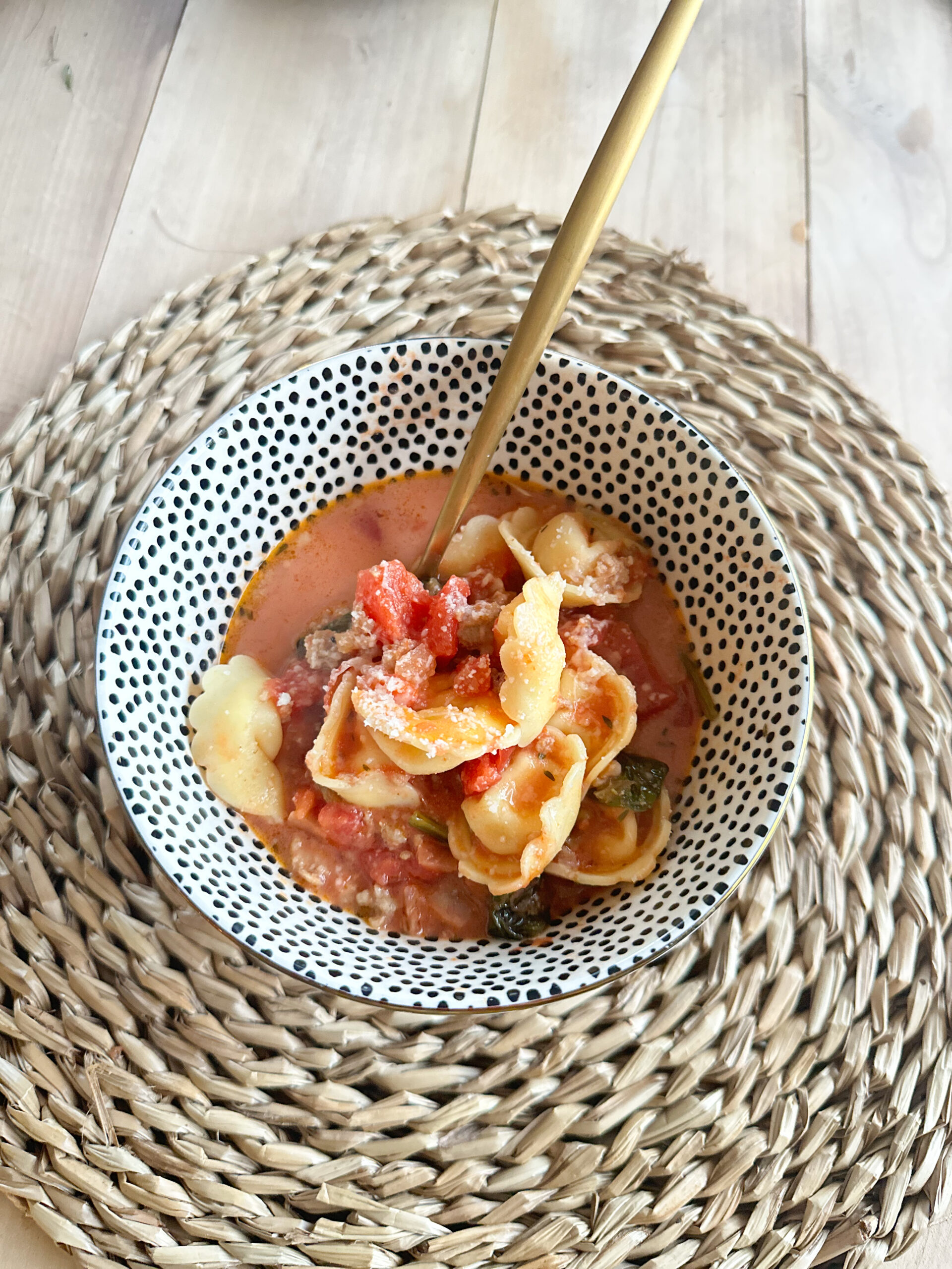 Creamy Sausage Tortellini Soup