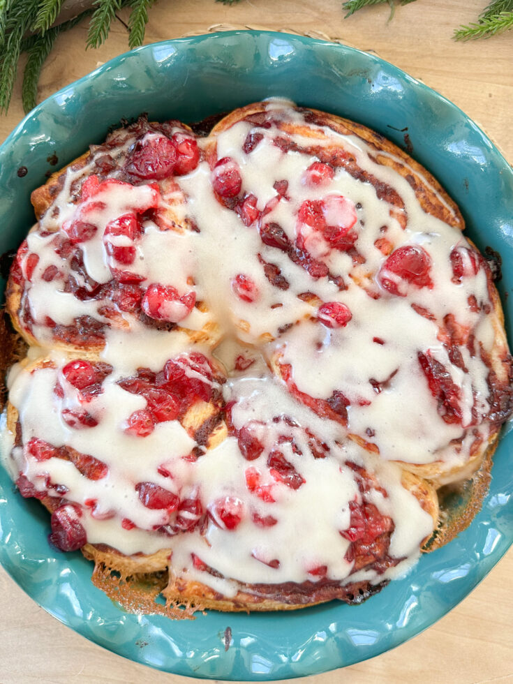 Cranberry Stuffed Cinnamon Rolls