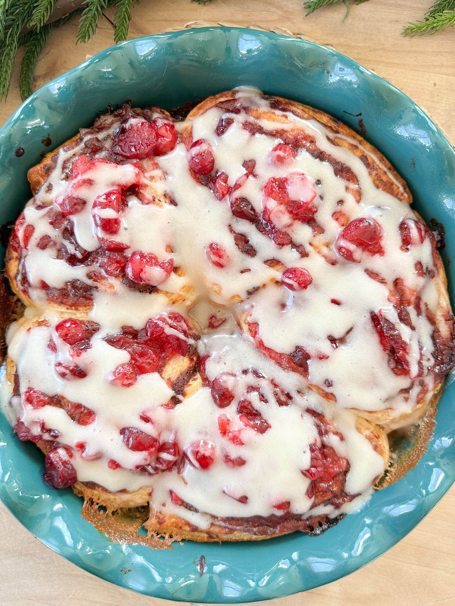 Cranberry Stuffed Cinnamon Rolls