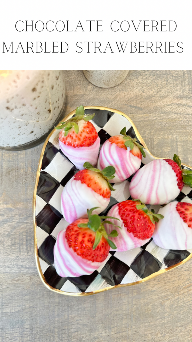 Chocolate Covered Marbled Strawberries