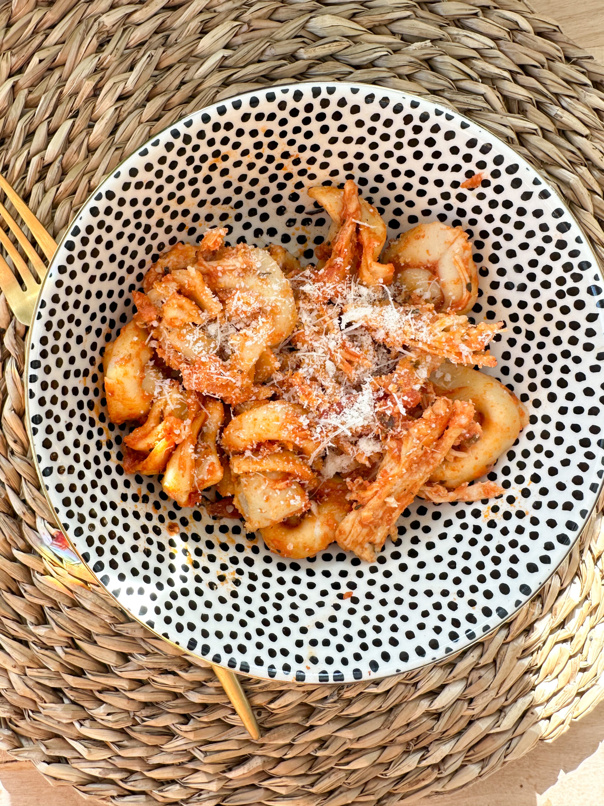 Crockpot Chicken Parmesan Tortellini