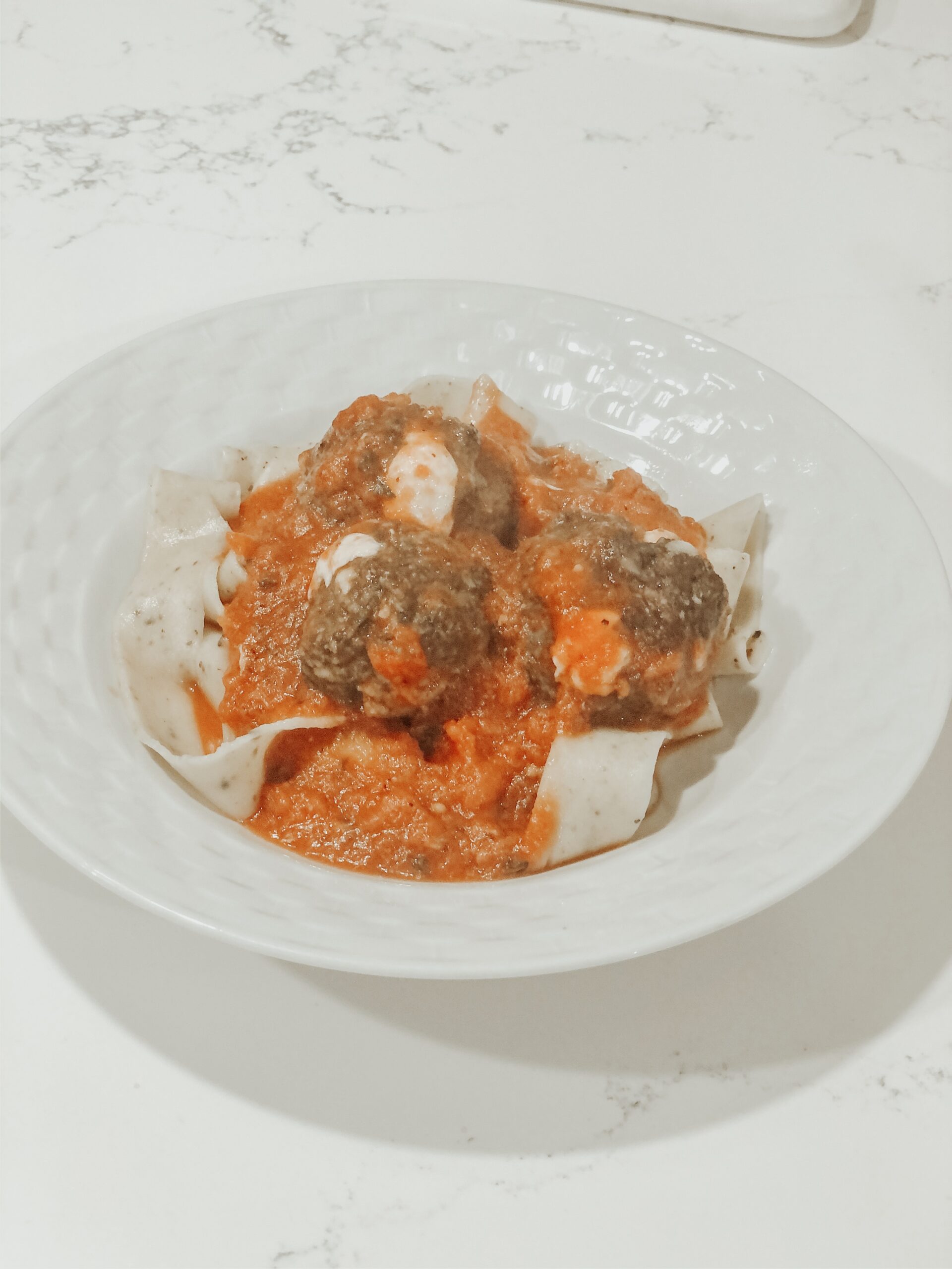 Stuffed Meatballs with Crushed Tomato Sauce