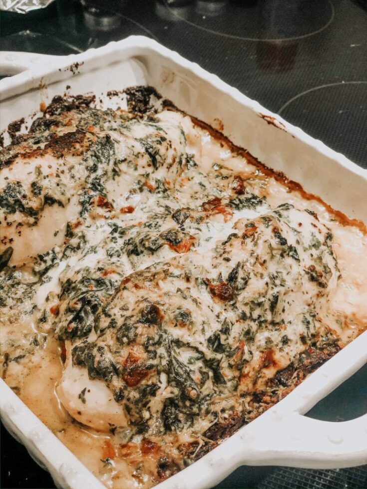 Sun Dried Tomato and Spinach Stuffed Chicken