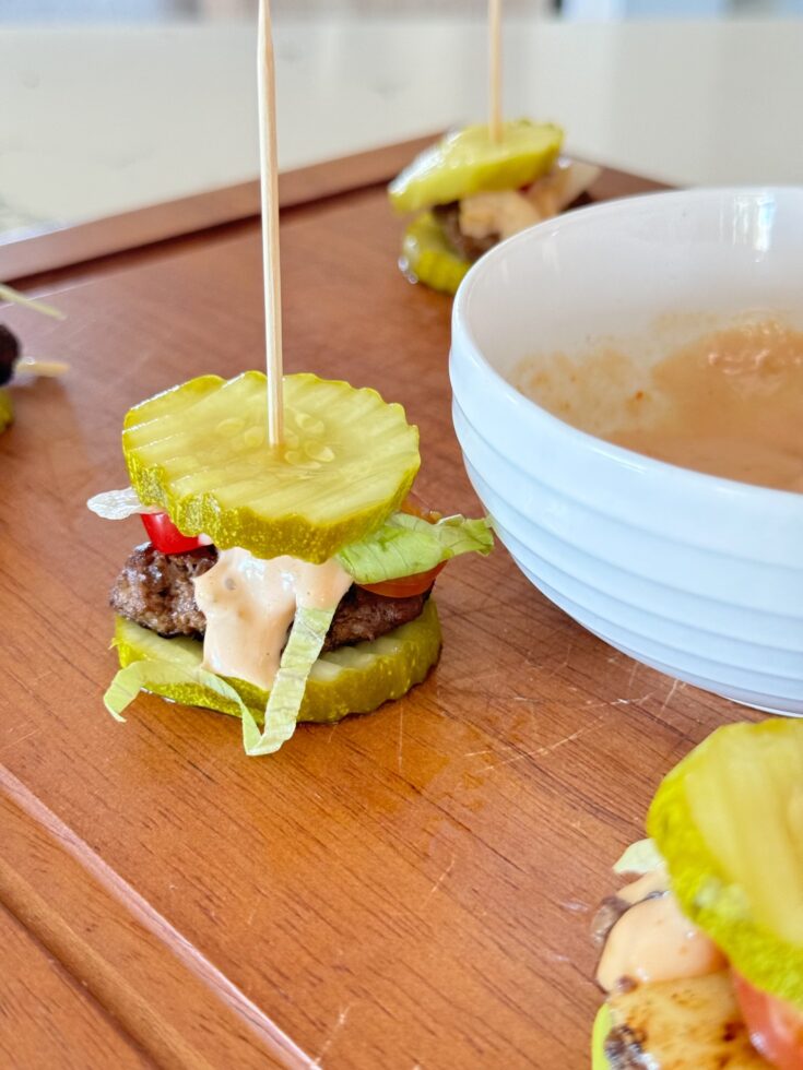 Mini Pickle Burgers