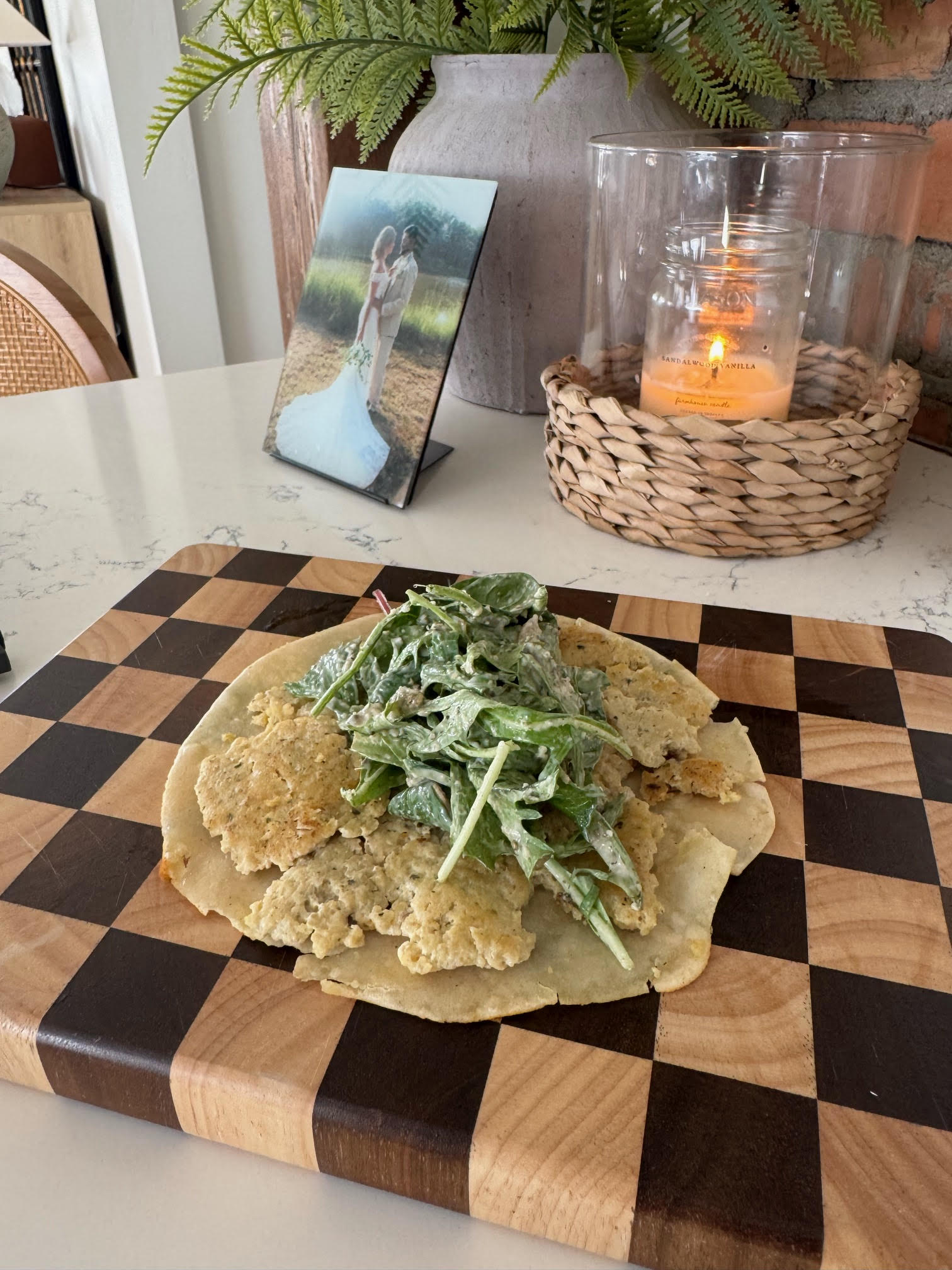 Smash Chicken Caesar Tacos