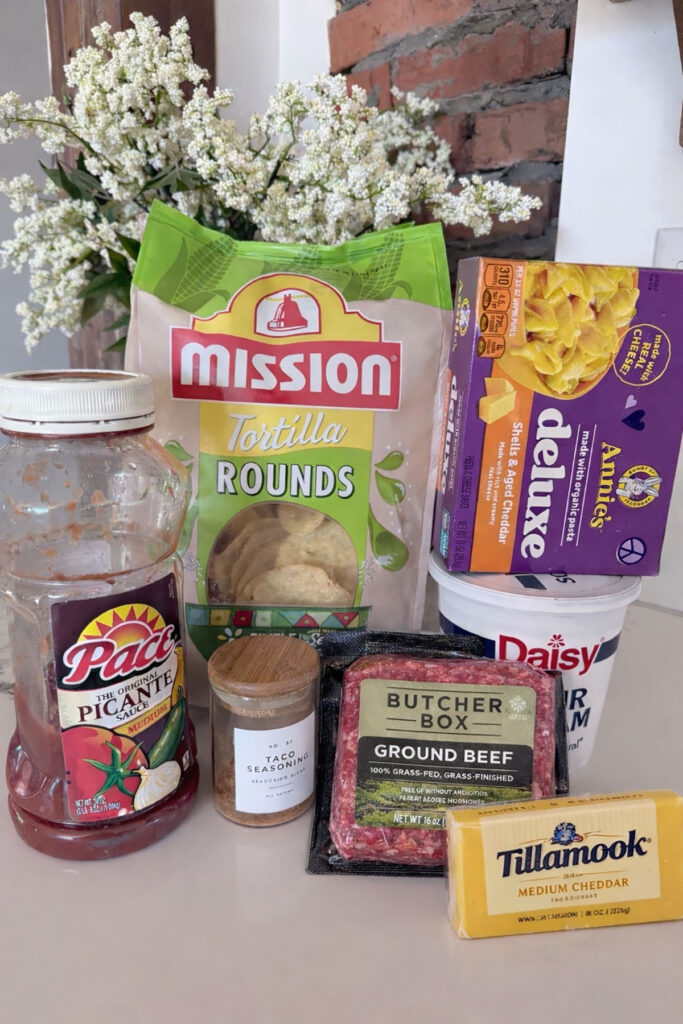 mac and cheese taco bake ingredients