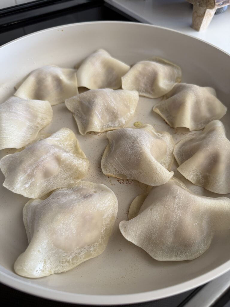 dumplings formed around the pork balls.