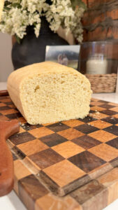 bread baked on a board