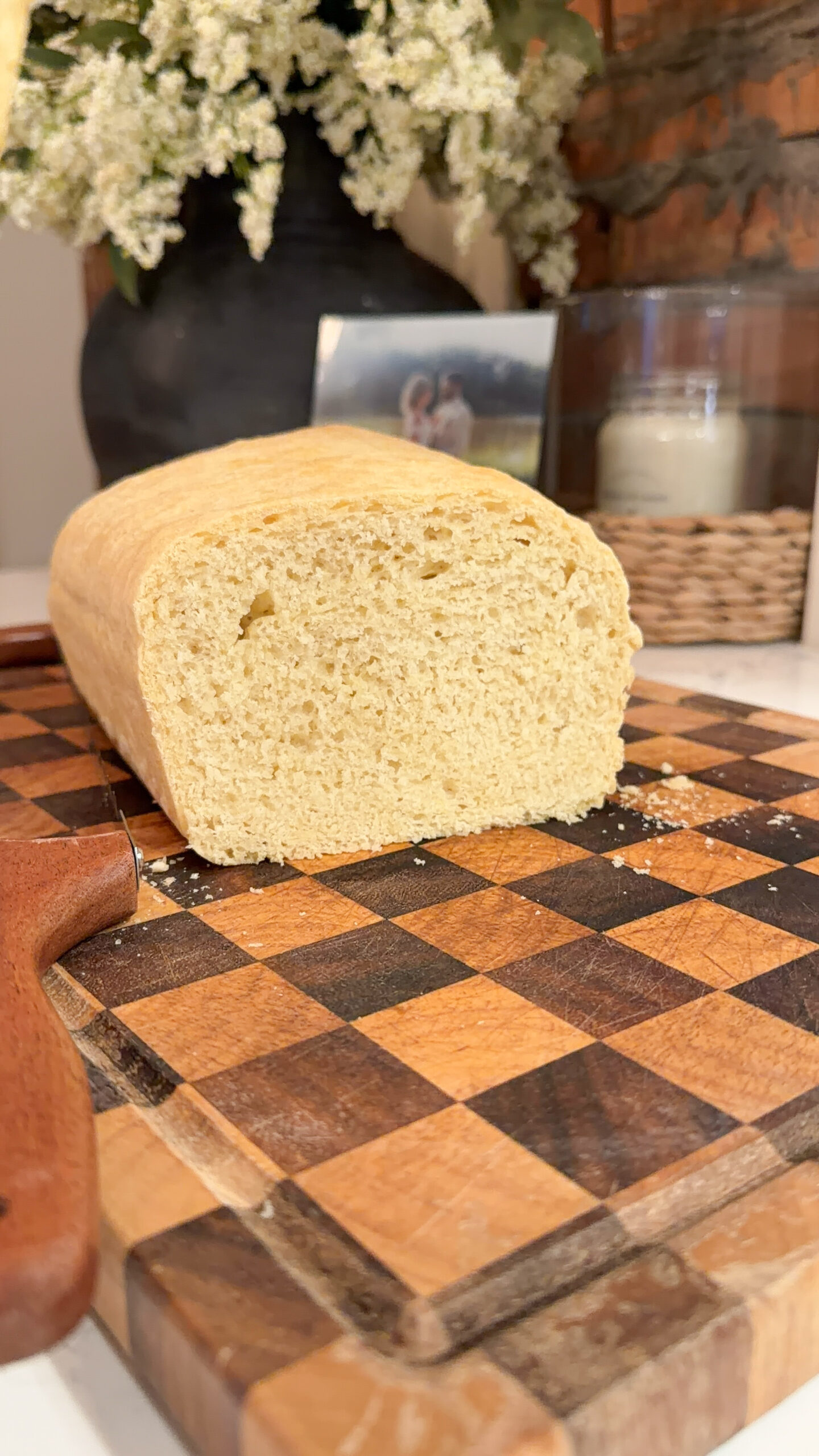 bread baked on a board