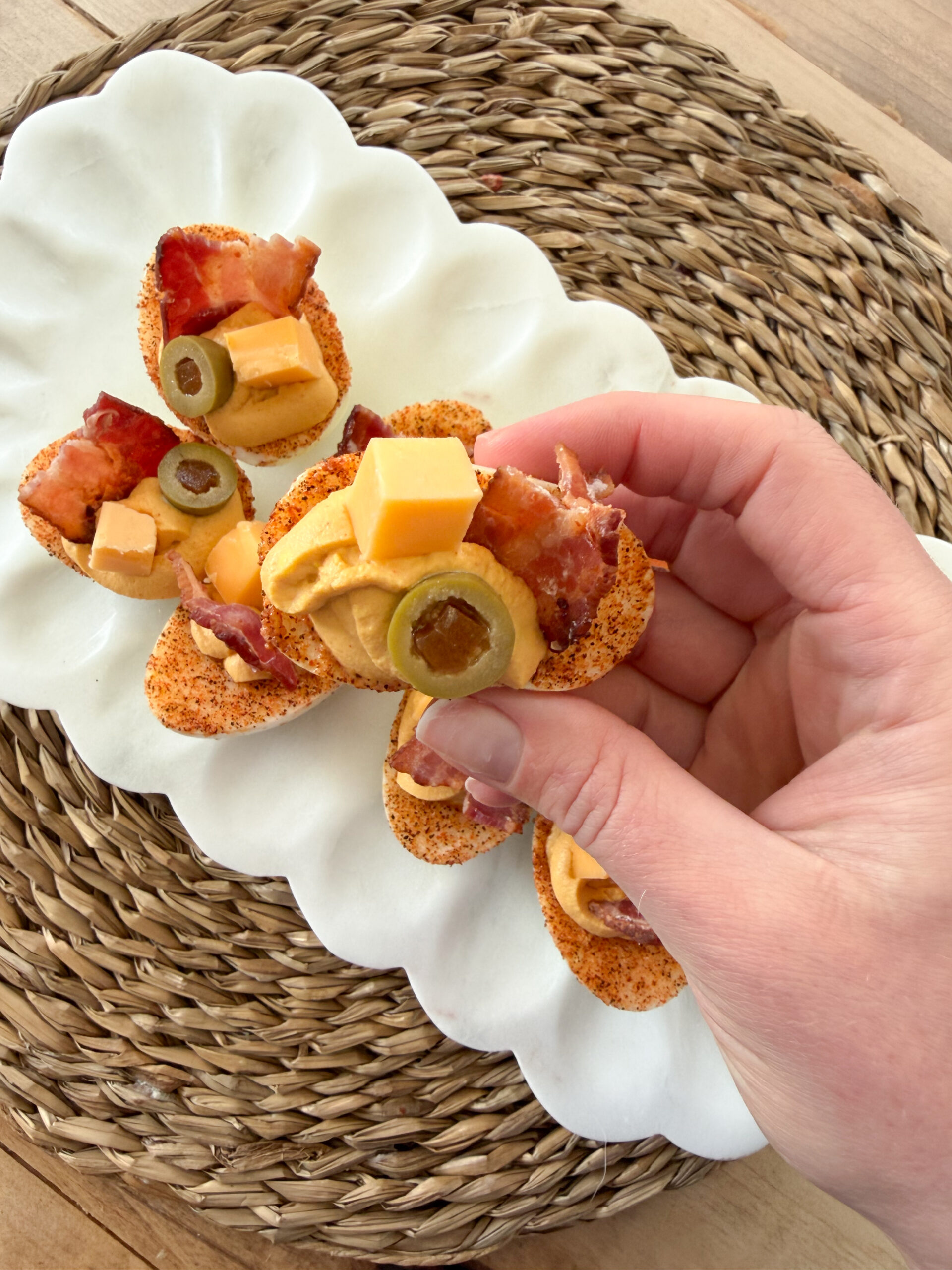 Bloody Mary Deviled Eggs