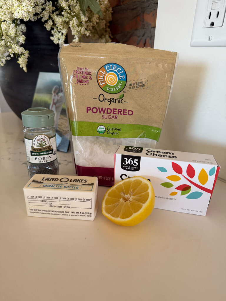lemon poppyseed cupcake frosting ingredients