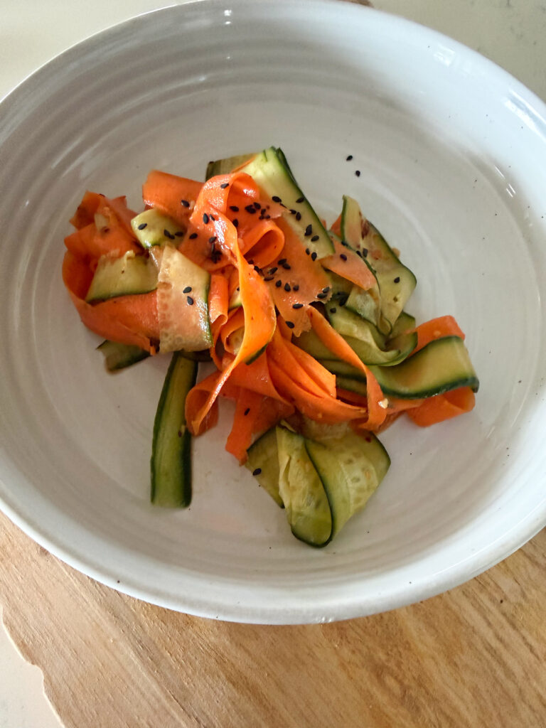 salad on a plate to serve.