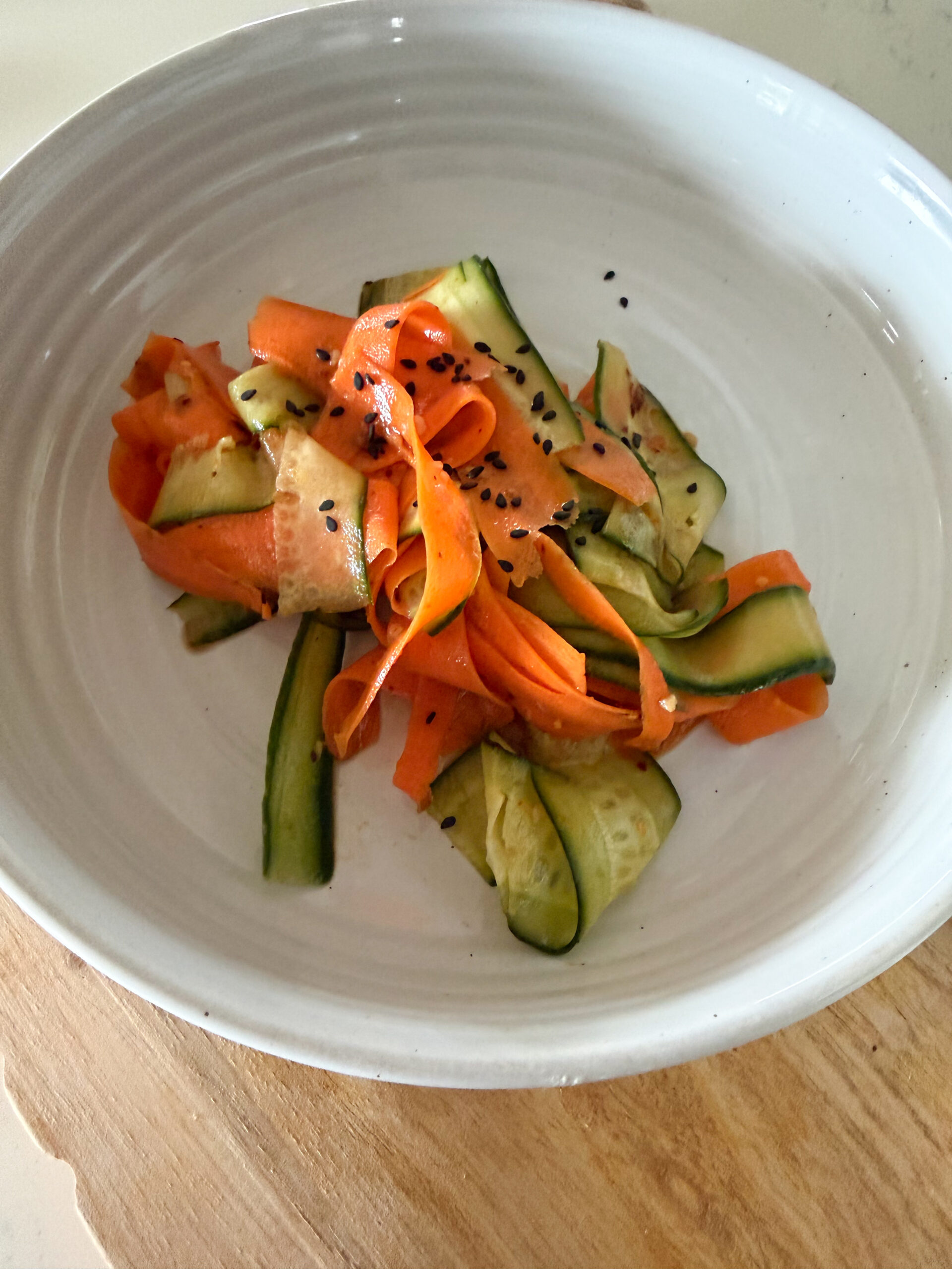 salad on a plate to serve.
