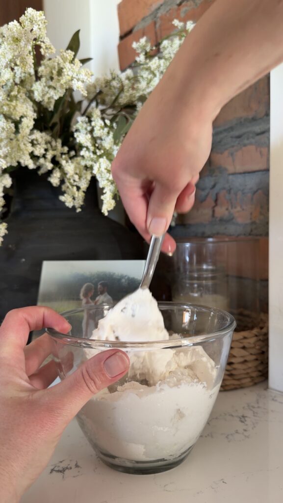 mixing ingredients