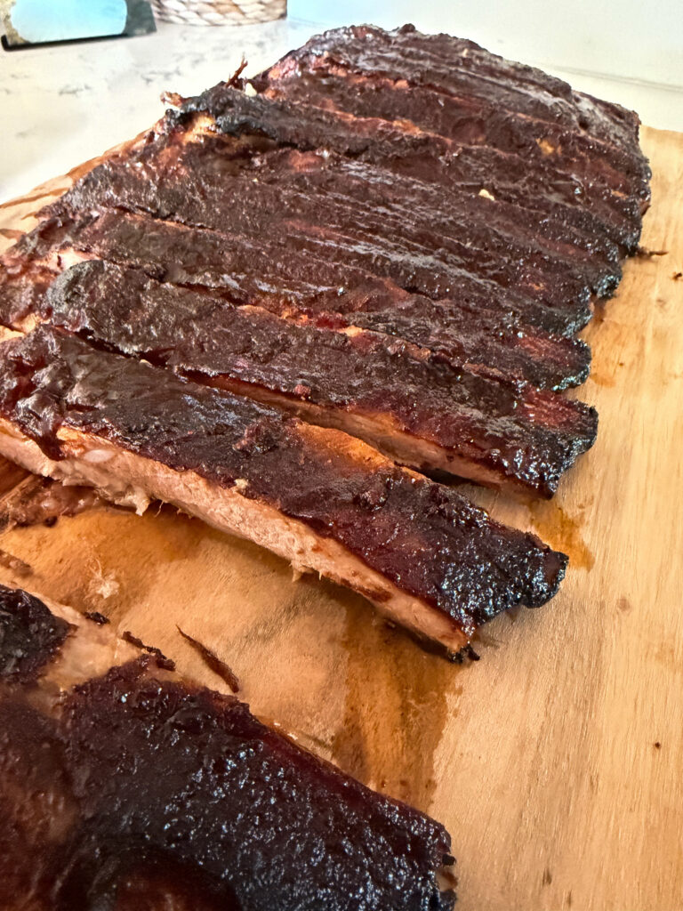 ribs done on the board