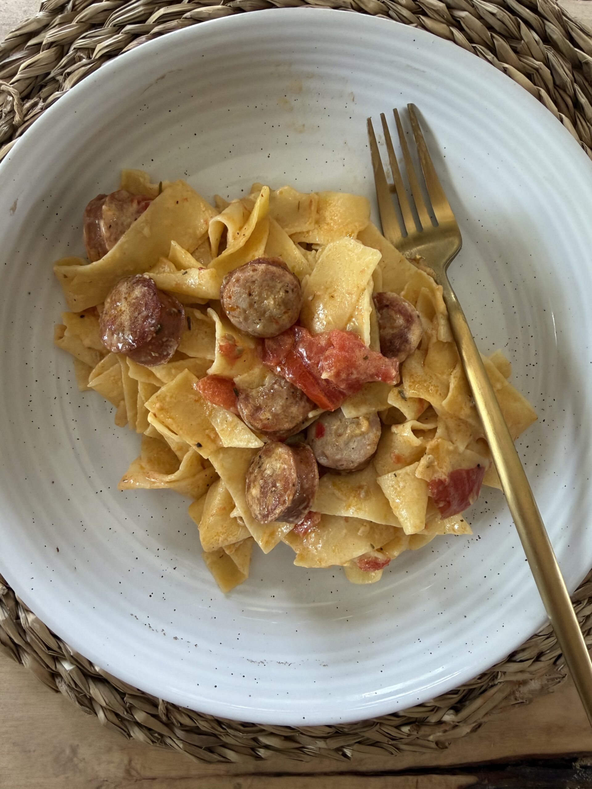 pasta plated