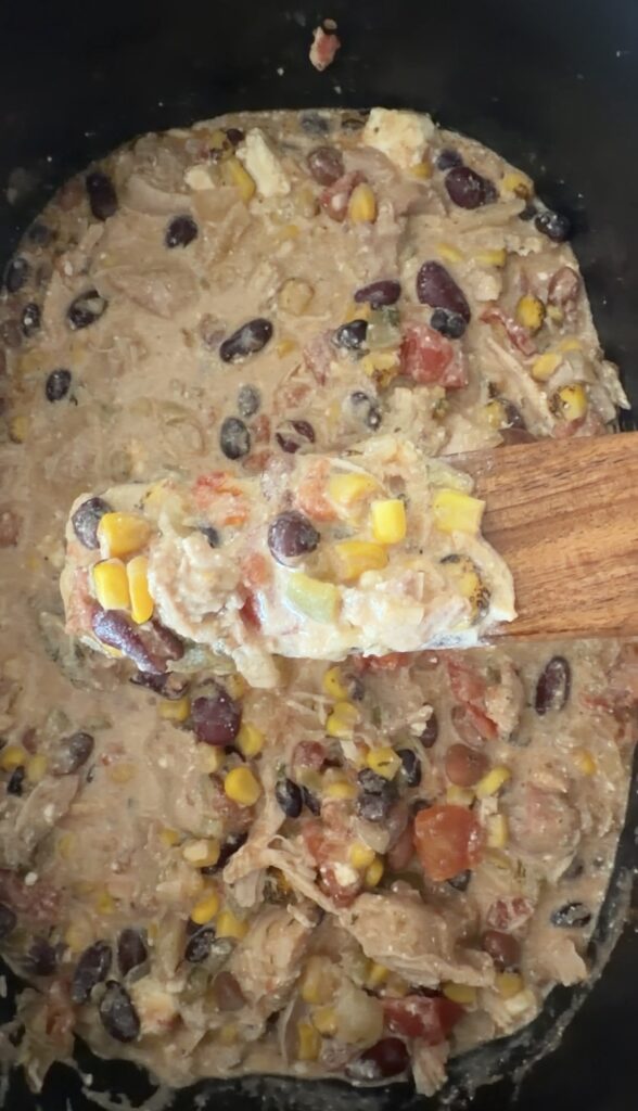 ingredients mixed together after cooking
