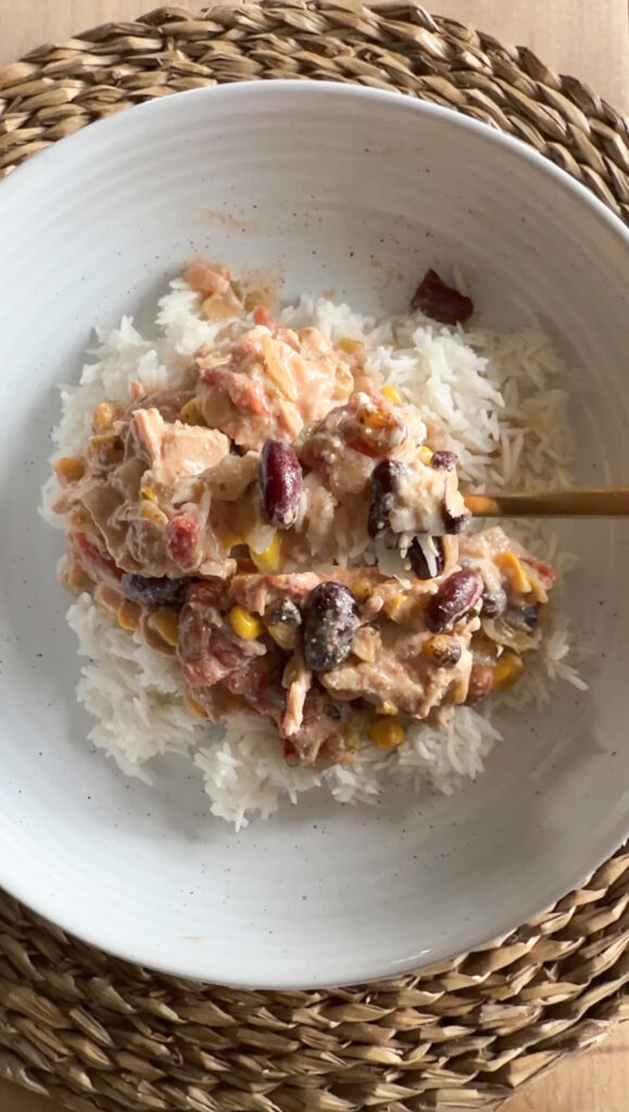 plated with rice