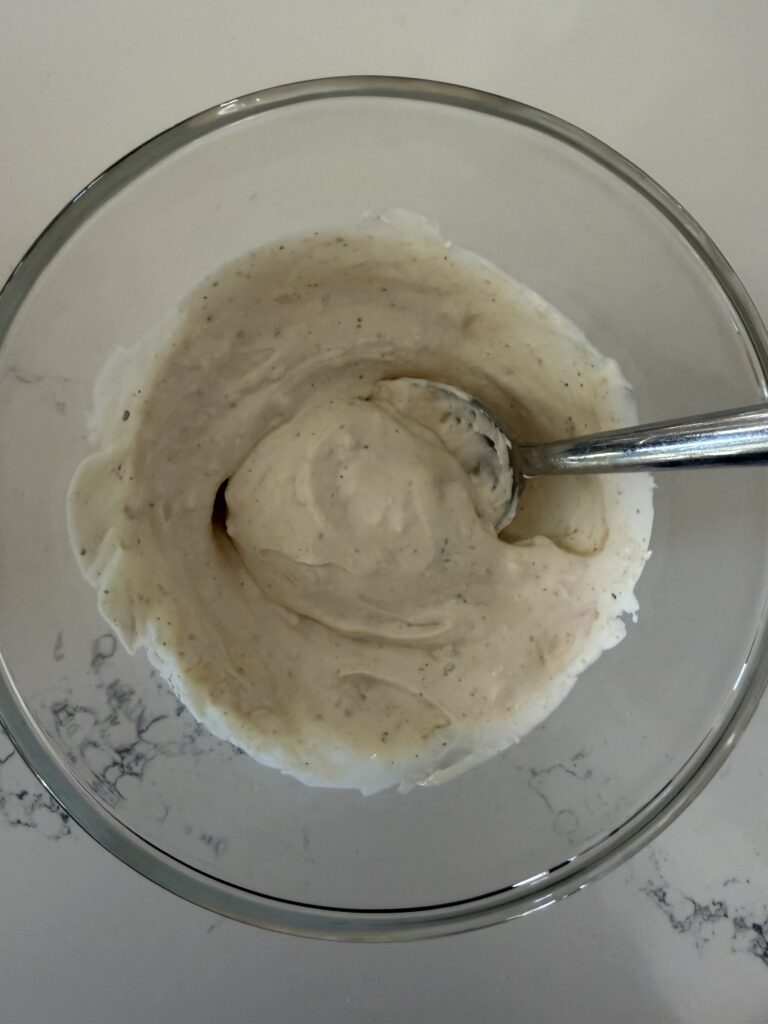 ingredients mixed