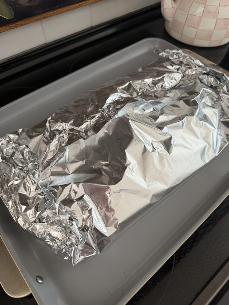 wrapped in tin foil