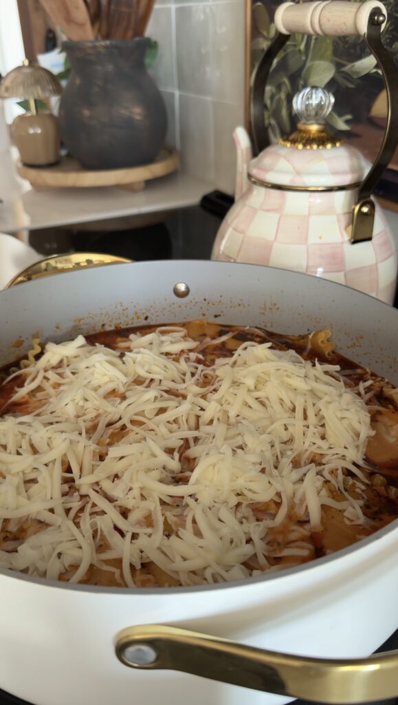 adding mozarella cheese
