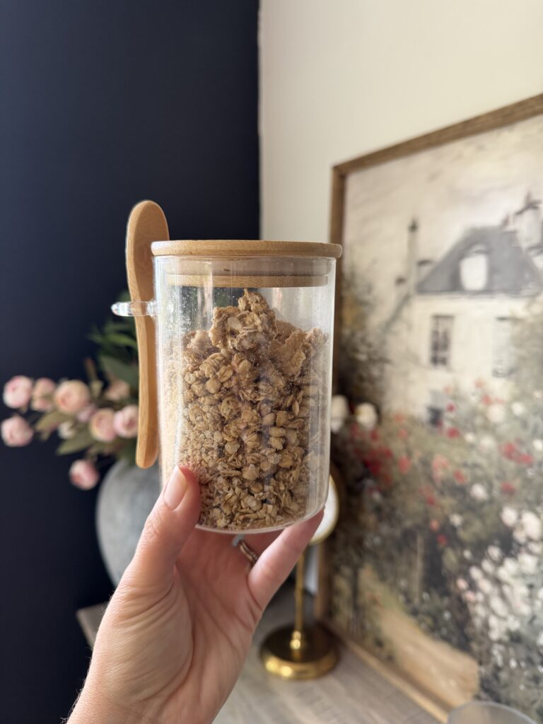 granola in jar