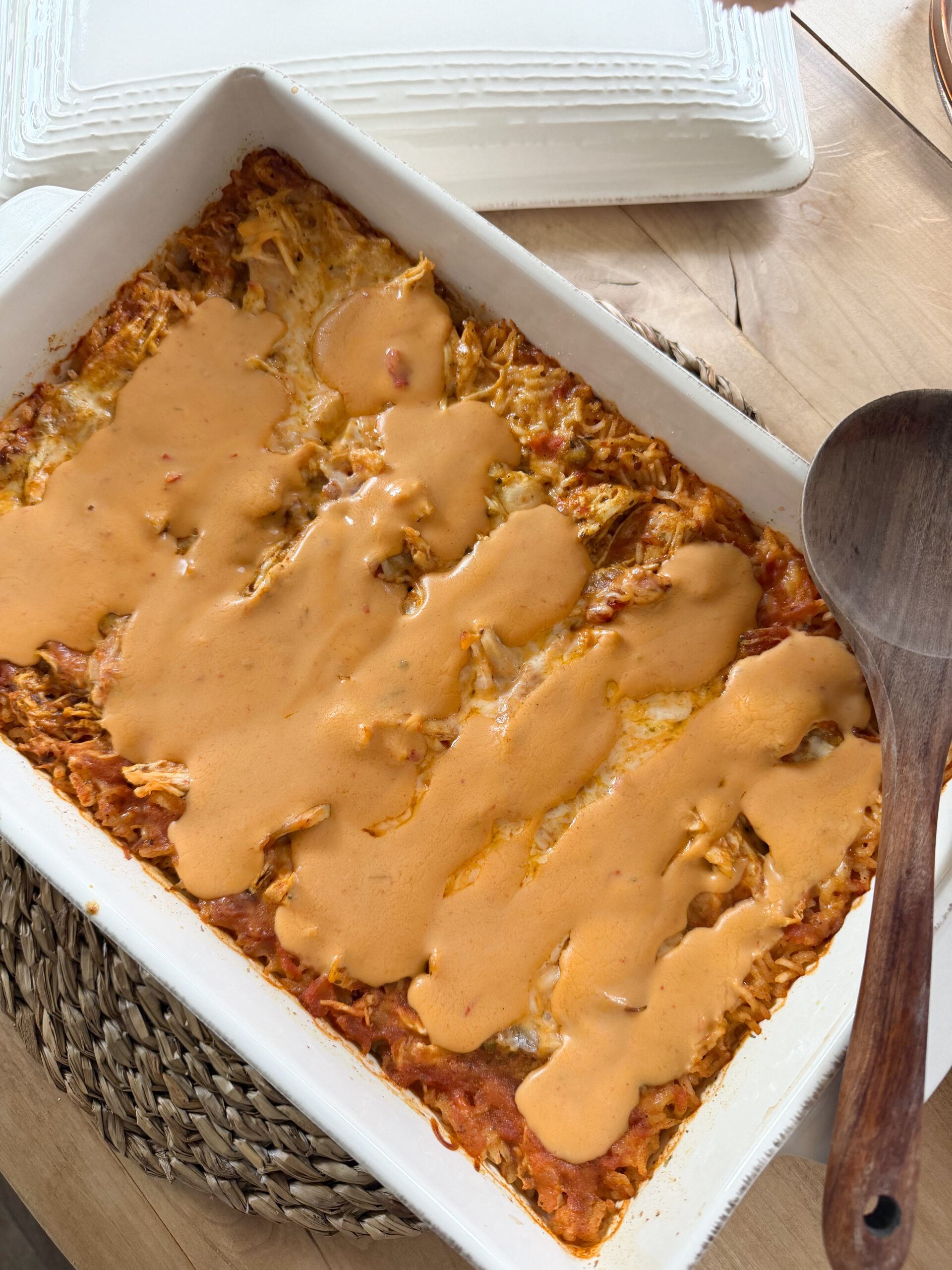 baked in casserole dish