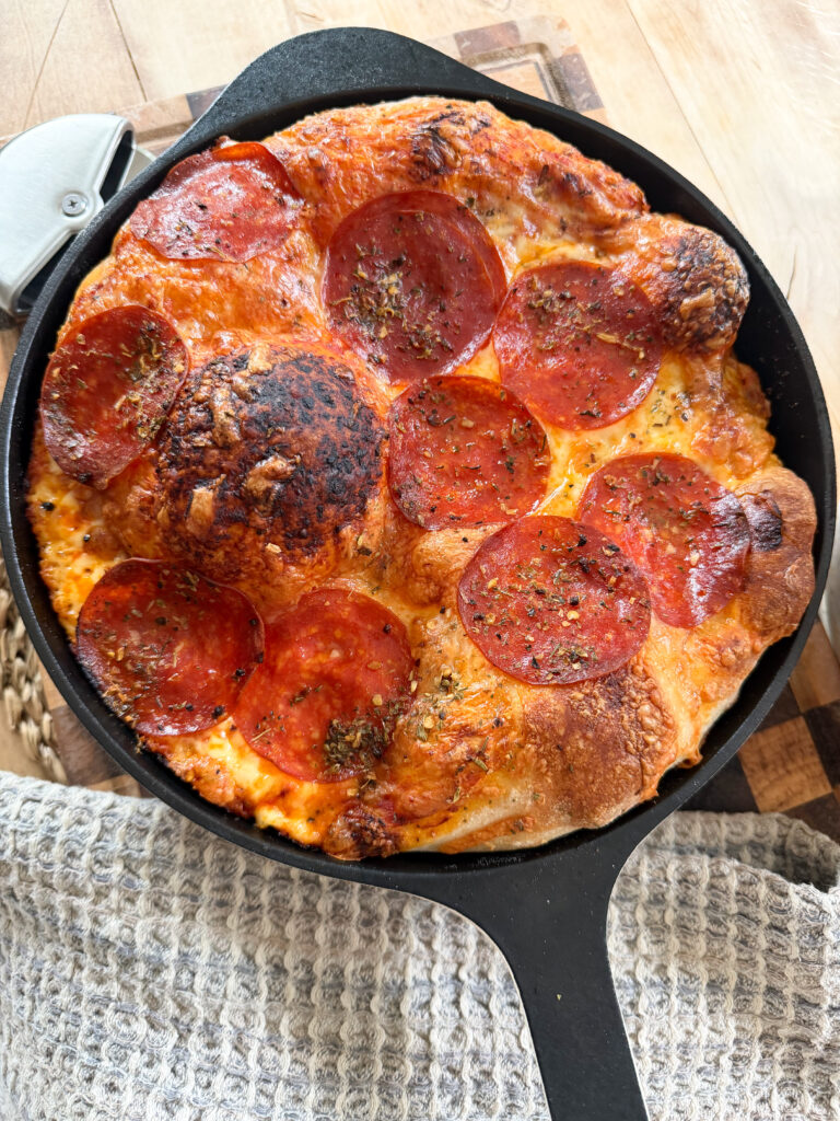 pizza out of the oven