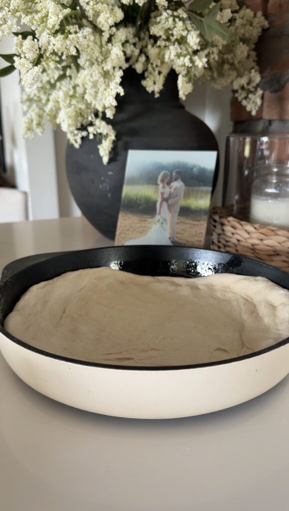 dough in cast iron