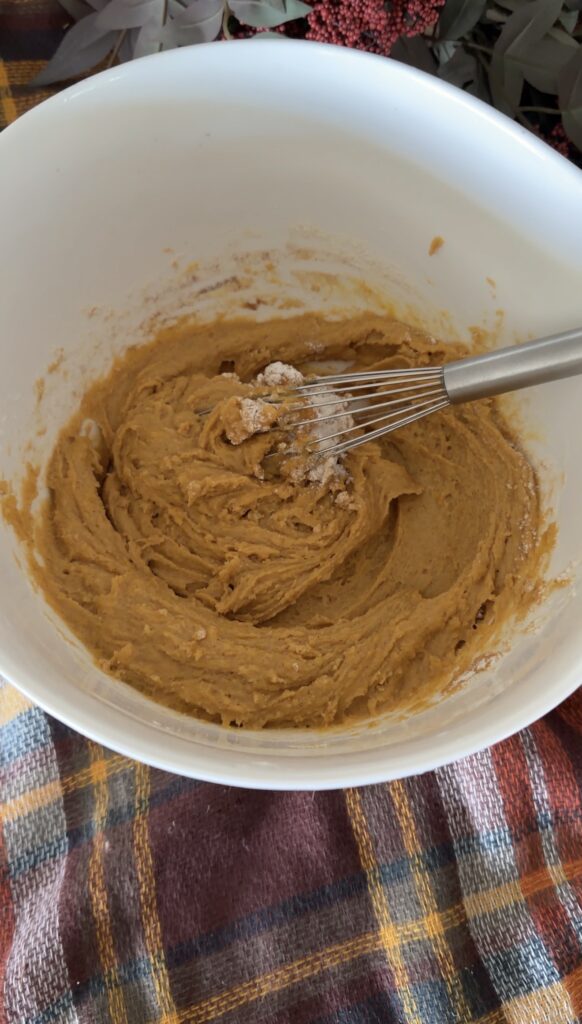 mixing the batter