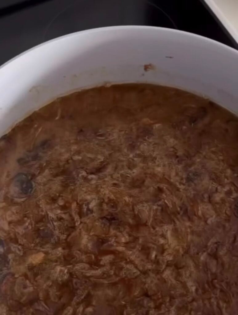 french onion soup in white pot