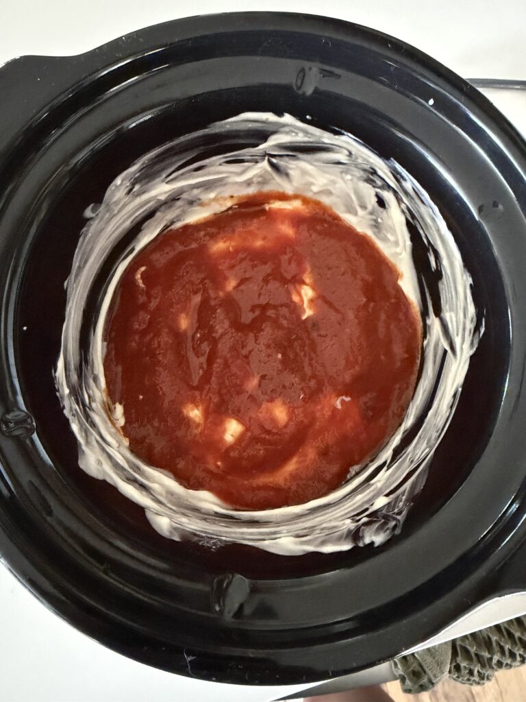 sauce on top