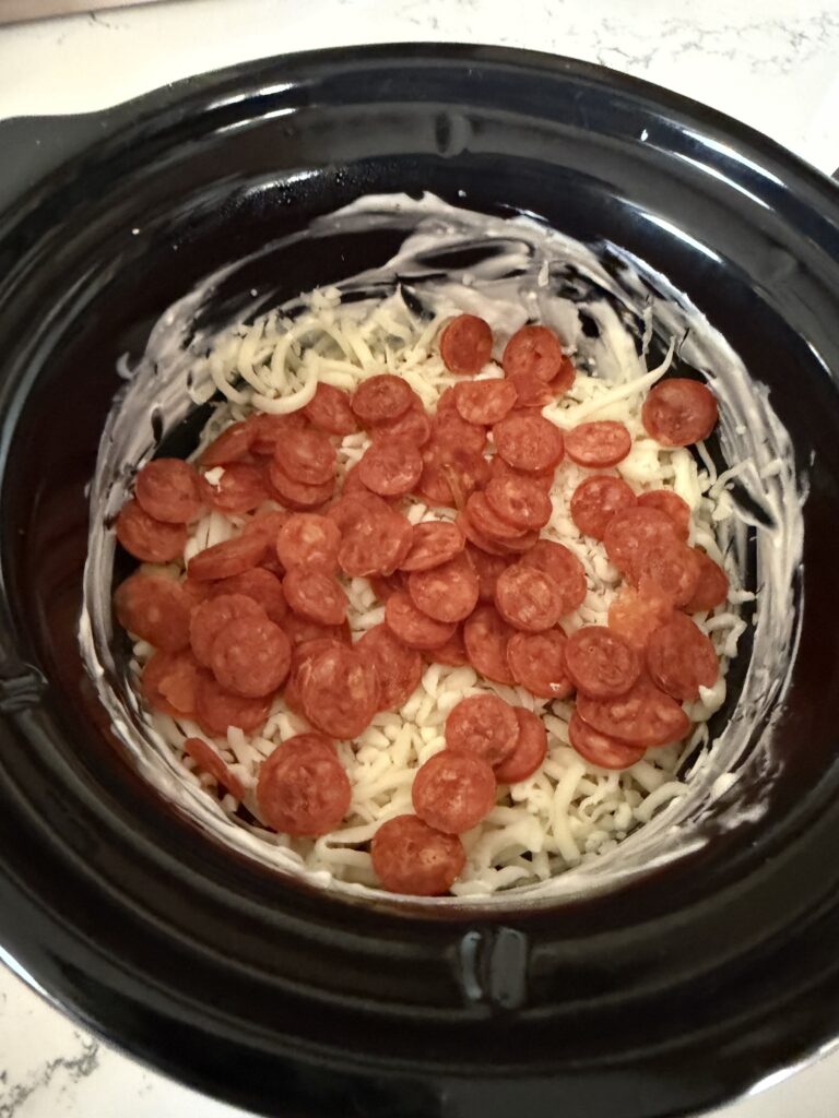 cheese and pepperoni on top