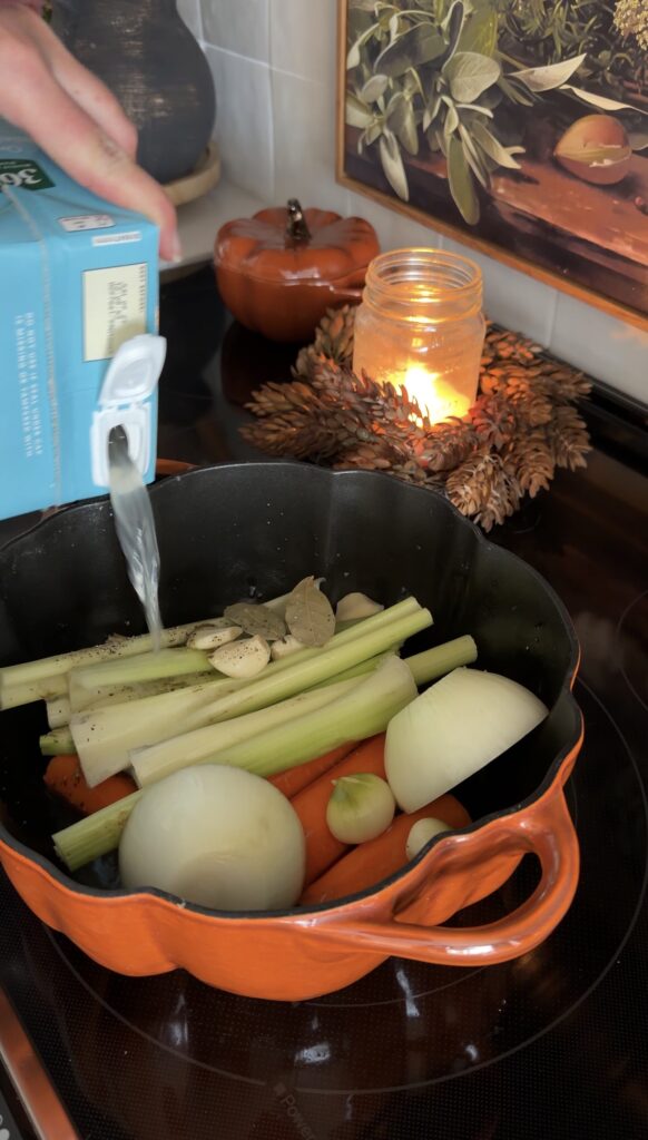 veggies in a pot