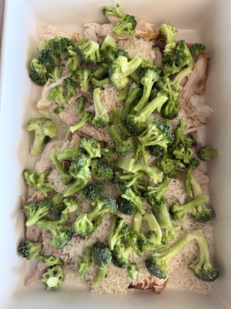 broccoli and rice added