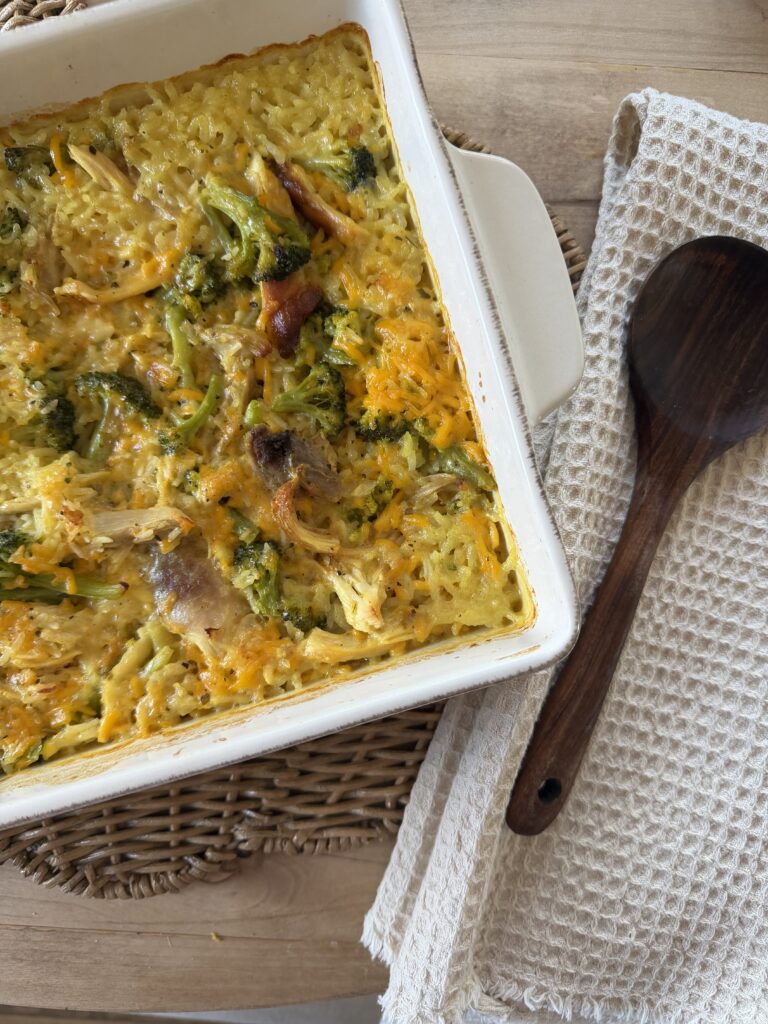 casserole baked and ready to serve